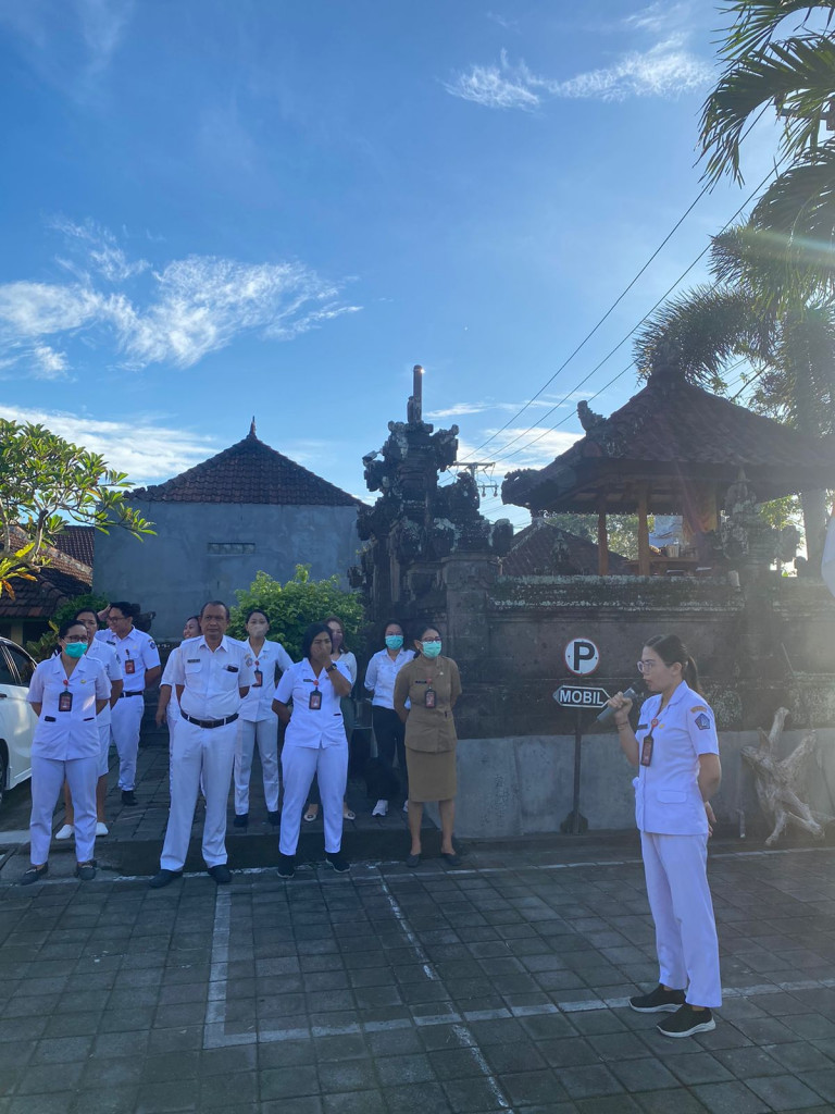 PELAKSANAAN APEL PAGI UPTD PUSKESMAS MENGWI II (SENIN, 19 FEBRUARI 2024)